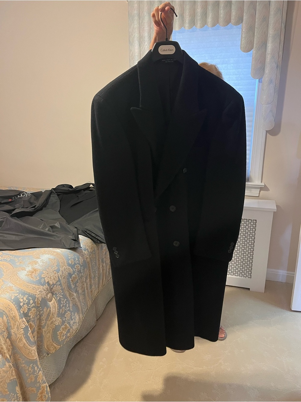 Men's Black Overcoat - Kasper